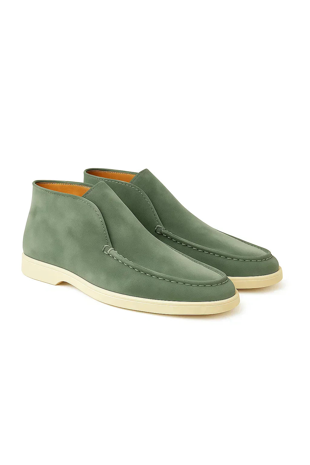 Men’s Suede Ankle Loafers – Soft Leather-Lined Chukka Moccasins for Smart Casual Wear